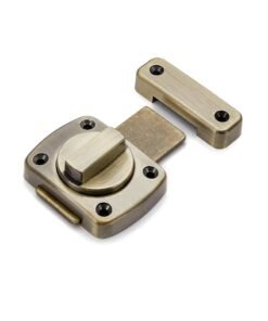 GOMETY Rotate Bolt Latch Gate Latches Safety Door Lock,Pet Door Lock, Bathroom,Cabinet Furniture,Windows,Antique Lock Gate Latches Wine Cabinet Closet Door Latches (Bronze)