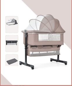 ZCM-HAPPY Multifunctional adjustable portable folding baby bed bedside baby bed toddler cradle with mosquito net