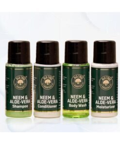 Old Tree Neem & Aloevera Travel Toiletries 20Ml, (Set Of 25-100Pcs) | Shampoo, Conditioner, Bath Gel, Moisturizer For Men And Women | Travel Size Toiletries Kit For Hotel Amenities