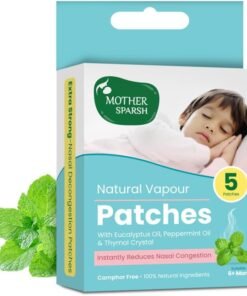 Mother Sparsh Natural Vapour Patches for Kids - Eucalyptus & Peppermint Oil (Pack of 5)