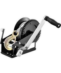 Hand Crank Winch, 3500 lbs Steel Cable, Boat Trailer Winch Heavy Duty 22 ft Steel Wire Cable and Two-Way Ratchet, Manual Operated for Trailer, Boat or ATV Towing