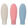 NIRVIK Travel Bottles for Toiletries, Pack of 3 Shampoo Bottle Set, Small Leakproof Mini 60ml