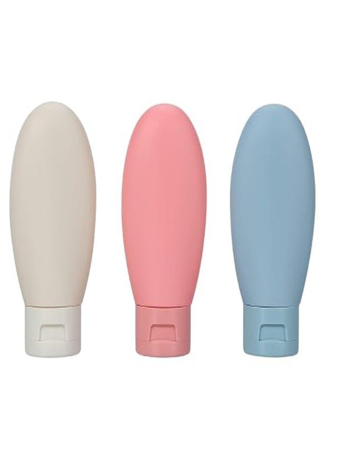 NIRVIK Travel Bottles for Toiletries, Pack of 3 Shampoo Bottle Set, Small Leakproof Mini 60ml