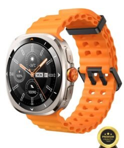 JOYROOM Vanture Series Ultra Smart Watch – 47mm AMOLED Display, 100+ Sports Modes, Bluetooth Calling, 12-Day Battery, IP68 Waterproof, Wireless Magnetic Charging, Health Monitoring, Zinc Alloy Frame - Premium build Vitality Orange