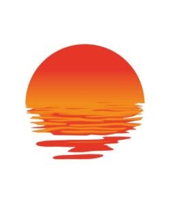 Sunset-Themed Waterproof Decal Stickers (2-Pack) – For Cars/Motorcycles/Laptops/Skateboards/Bikes/Windows/Fuel Tanks & DIY Customization