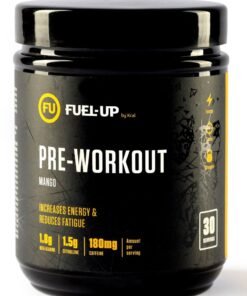 FUEL-UP by Kcal Pre Workout - Mango Flavour-1.8g Beta Alanine-1.5g Citrulline- 180mg Caffeine- 30 Servings- 300g