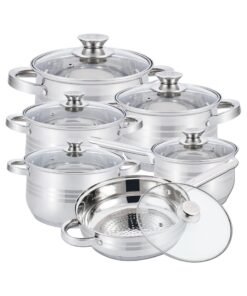 Olympia
 12-Piece Stainless Steel Cookware Set Silver