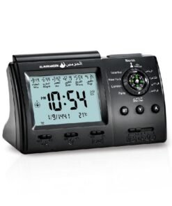 AL-HARAMEEN Muslim Praying Islamic Azan Table Alarm Clock HA-3005 Black
