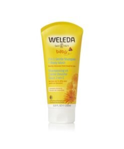 Weleda Baby Calendula 2-in-1 Gentle Shampoo and Body Wash, 6.8 Fluid Ounce, Plant Rich Cleanser with Calendula and Sweet Almond Oil