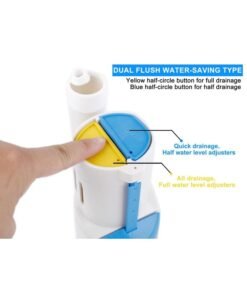 Alternative view of 2 Inch Toilet Flush Valves, Toilet Repair Kit Dual Flush Valve Replacement Kit Fit for One Piece Toilet Top Push Button Valve (8/10.8" Height)(27)
