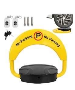 HomarKet Intelligent Remote Control Parking Lock with Collision Alarm, Parking Barrier, Cylindrical Lock, Double Lock Design to Prevent Others from Occupying the Parking Space