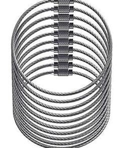 SOLDOUT 10 PCS Metal Wire Ring Lock Keychain Stainless Steel Rope Creative Carabiner Keys Hanging Cable Outdoor Camping EDC Multifunctional Tools (Pack of 10)