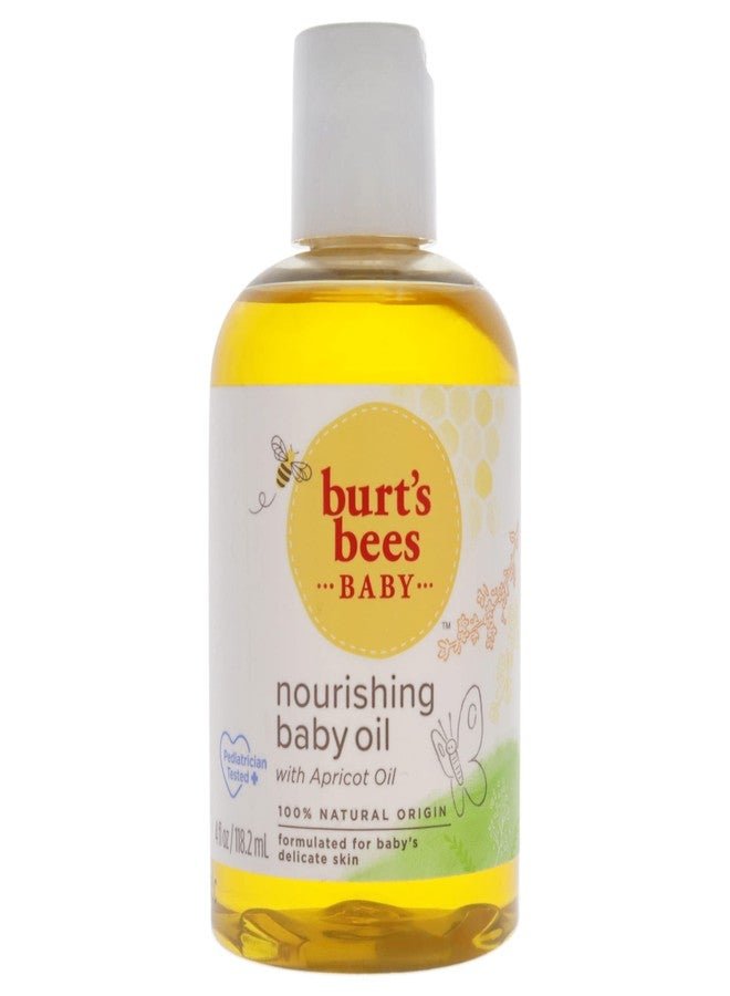 Burt's Bees Baby Nourishing Baby Oil, 100% Natural Origin Baby Skin Care, 4 Ounce Bottle