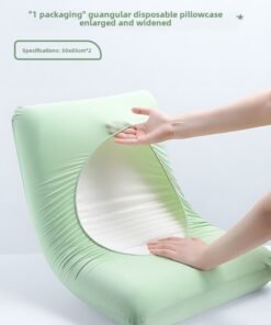 Disposable Pillow Case Travel Pillow Cover Thickened Dirty Train Sleeper Single Hotel Supplies-Color:Grass Green [1 Pack/2 Pieces] Sterilization And Dirt Separation
