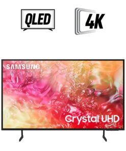 Samsung Smart TV, Crystal UHD, DU7000, 50 Inch, 2024, PurColor, 4K Upscaling, Tizen OS, Q-Symphony (UAE Version) UA50DU7000 Black