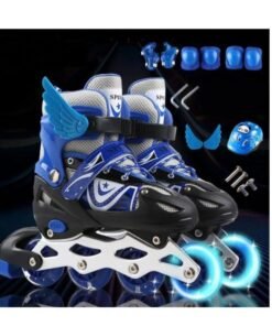 Spall Full Set Single Flash Childrenâ€²s Roller Skates Adult Roller Skates Adjustable Skates