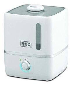 BLACK+DECKER Air Humidifier, Compact Ultrasonic, High Mist Output, Adjustable Mist Intensity, Water Impurity Filter, Direction-Adjustable Nozzle, Fragrance Compartment, HM3000-B5 White