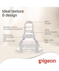 pigeon Pack Of 2 Baby Slim Neck Peristaltic Nipple S-Type (L), 9 Months + - Image 3
