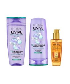 L'OREAL PARIS L’Oréal Paris Elvive Hyaluron Pure Shampoo 400ml + Conditioner 360ml + Elvive Extraordinary Oil Glass Serum 100ml