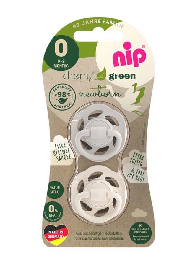 nip Organic Cherry Newborn Baby Soother, Made Germany, Cherry Shape, Natural Latex Rubber, Eco-Friendly, Grey And Brown ,0 Months+ - Size 1 Pack Of 2 - Image 4