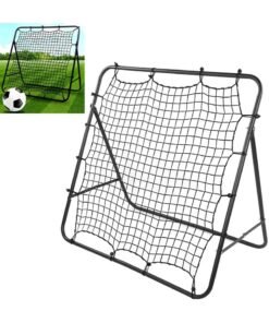 XiuWoo Detachable Steel Football Rebound Soccer Target Net Steel Collapsible Adjustable Soccer Bounce Rebounder Goal Mesh Shooting Assist Training Equipment for Baseball Football Training