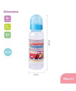 Disney Cars Feeding Bottle Set - 9 oz (250 mL), Pack of 3