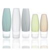 Luckam Travel Bottles Set TSA Approved Silicone-Squeezable Travel Containers for Toiletries Leak-Proof Refillable Travel Accessories for Shoo Conditioner Lotion Body Wash 2oz+3oz Set of 5