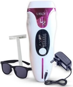 LASOFT IPL Home Hair Removal Device Without Pain 999999 Flash Pulses  5 Strength Degrees Suitable For Sensitive Areas And All Body Areas For Men And Women