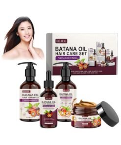 EELHOE Batana Oil Volumizing Hair Care Set, Deep Nourishes Scalp, Repairs Frizzy Hair, Smooth Hair Travel Set for Women and Men Include Shampoo Conditioner Hair Mask Hair Oil