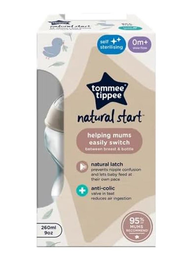 tommee tippee Closer To Nature Feeding Bottle, 0+M, 260ml - Assorted