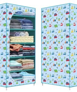 YouCopia Collapsible Wardrobe Printed Cover 6 Shelves Storage Clothes Storage Rack Quick Wardrobe/Cabinet/Multipurpose Storage Rack, Fridge Caddy,Collapsible Organizer, Standard