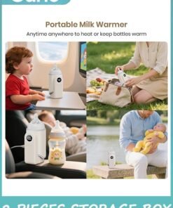 Garlo Portable Bottle Warmer for Travel, 4-in-1 Fast-Heating & Precise Temperature, Fast Charging for Breast Milk/Formula Milk Warming,Fit Car, Airplane & On-The-Go Baby Bottle Warmer - Image 3