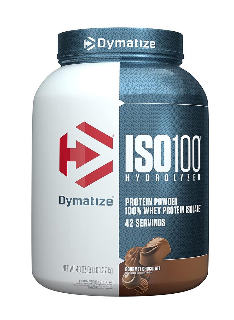 Dymatize ISO 100 Hydrolysed Protein Powder - Gourmet Chocolate 3lb