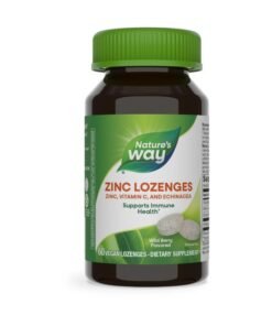 Nature's Way Zinc Lozenges with Vitamin C & Echinacea, Immune Support*, 23 mg of Zinc & 100 mg of Vitamin C per Serving, Wild Berry Flavored, 60 Lozenges (Packaging May Vary)