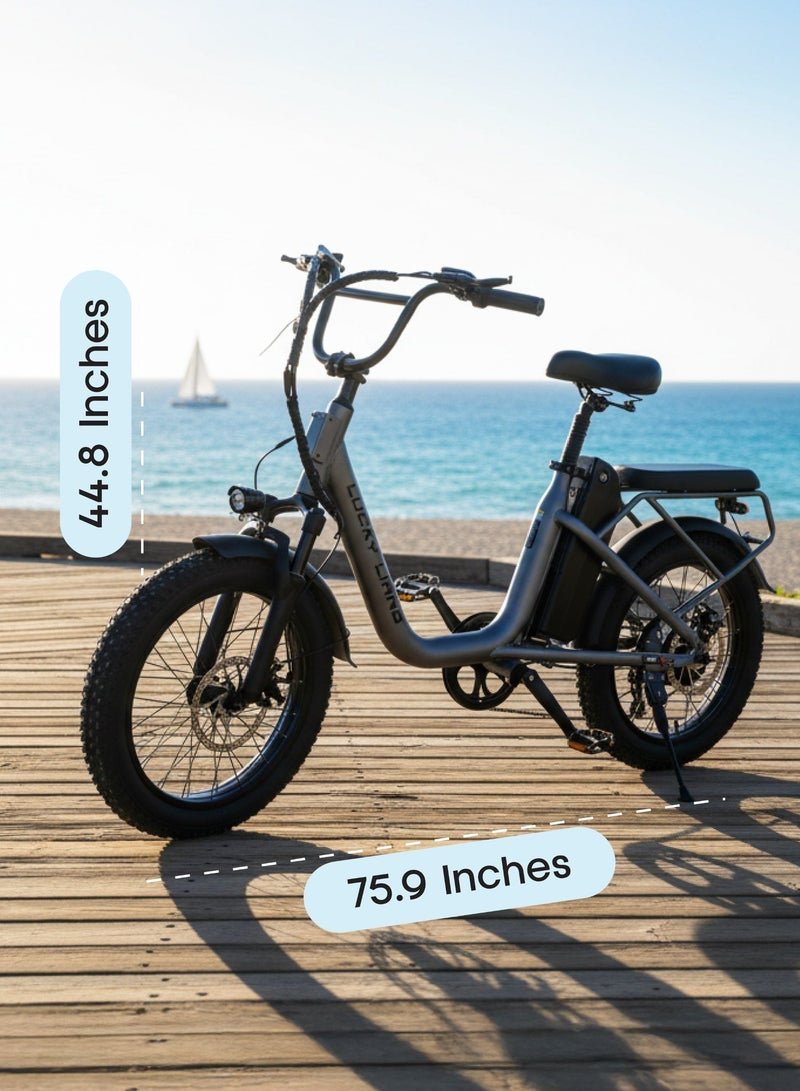 Lucky Liang U03 Electric Bike for Adults – 500W (750W Max) Motor, 48V 13Ah Battery, 45KM/H Speed, 35–45KM Range, 20×3.0" Off-Road Tires, Carbon Steel Frame - Image 5
