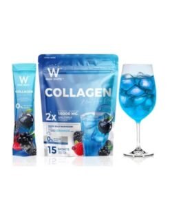 Wink White Collagen Supplement Drink – 15 Sachets with 10,000mg Type II Collagen + Hyaluronic Acid – Skin Whitening & Firming Boost