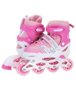 Aroma Comfort Adjustable Inline Skates for Kids – LED Light Up Wheels - Breathable Design - Safe & Durable Roller Skates