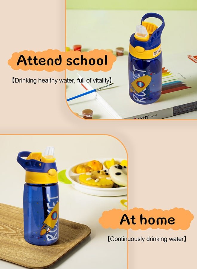 URbazaar 480ml Kids Water Bottle with Straw Leakproof, BPA Free, Suitable for Boys and Girls - Image 4