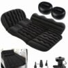 Motim Car Inflatable Mattress, 130*80CM, Folding Car Bed with Pillows and Inflatable Pump, Thickened Flocking Travel Car Sleeping Air Bed Cushion, Fits Most Car Models
