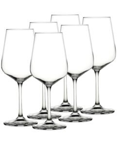 3Diamonds Red Wine Glasses (Set of 6) Crystal Stemware 435ml(14.72 oz) Elegant Glassware for Celebrations, Anniversaries, and Wine Enthusiast Gift, Dishwasher Safe, Lead-Free, and Durable Glass