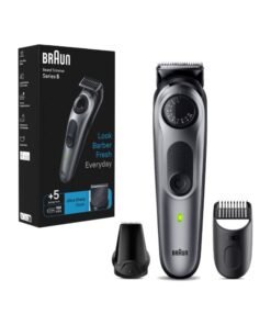 BRAUN BT 5440 – Beard Trimmer 5 With Precision Wheel, 5 Styling tools, 100 mins runtime Grey