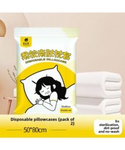 Disposable Pillowcase Individual Packaging Travel Pillow Towel Thickened Non-woven Fabric Beauty Salon Hotel Supplies Sterilized Pillow Case-Color:Yellow Packaging 50*80cm [2 Pieces/pack]