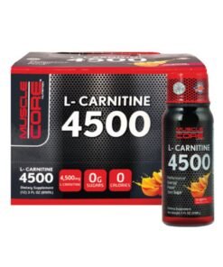 Muscle Core Nutrition L-Carnitine 4500 Tangerine, 89 ml - Pack Of 12