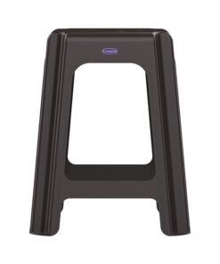 Cosmoplast 100Kg Capacity High Stool Square- 37D x 37W x 46H Dark Brown