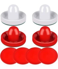 Air Hockey Pushers and Pucks - Paddles, Goal Handles, Replacement Accessories for Game Tables