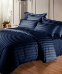 NAVY BLUE HOTEL 6 PIECE COMFORTER SET 300TC