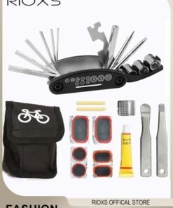 RIOXS Multi-functional Bicycle Repair Tool Set Mountain Bike Tire Repair Tool Set Tyre Repair Combination Tool Kit