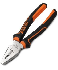 KSEIBI Combination Plier, Heavy Duty Side Cutting Pliers with Professional Handle, Ideal for Wire, Cables, Crimping, Shearing, Clamping Screws, Steel Hand Tool Plier, Spring Loaded with Safety Lock.
