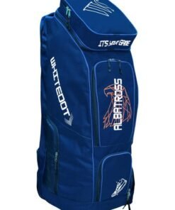 WHITEDOT SPORTS Albatross Duffle Wheelie Polyester Cricket Kitbag, Navy Blue