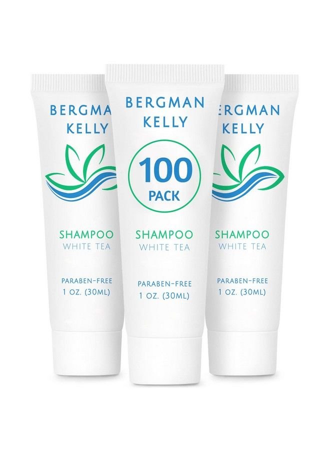 BERGMAN KELLY Travel Size Hotel Shampoo (1 Fl Oz 100 Pk White Tea) Delight Your Guests With Revitalizing And Refreshing Shampoo For Guest Hospitality Mini & Small Size Luxury Shampoo In Bulk